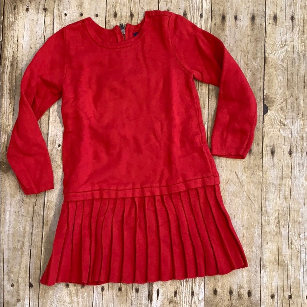 Girls Red GAP Accordion Long Sleeve Dress Sz